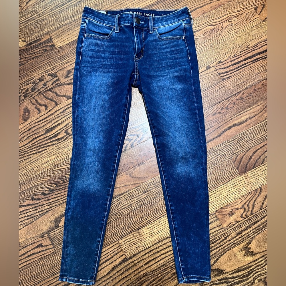 American Eagle Outfitters Blue Skinny Jeans 360° Next Level Stretch